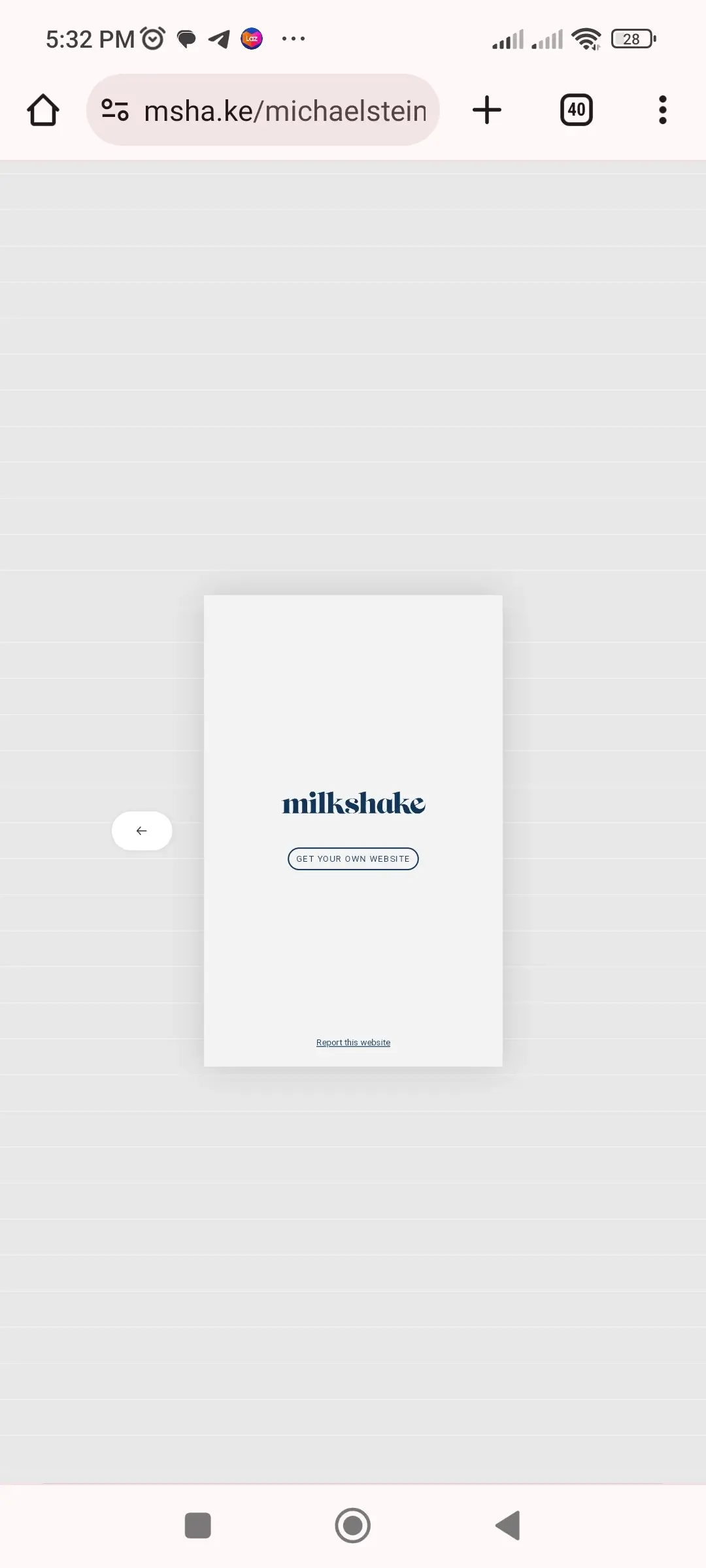 Milkshake's branding for free accounts